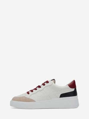 ASH Free Lave Sneakers Dame Svarte Hvite Rød | YHAXW6870