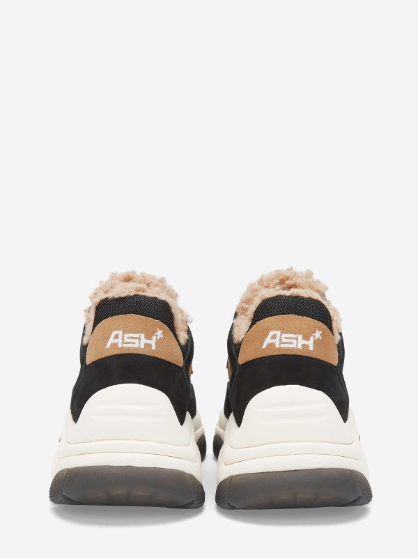 ASH Addict Fur Chunky Sneakers Dame Svarte | AOCWE4610