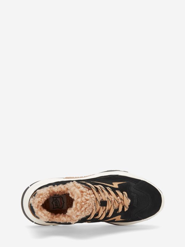 ASH Addict Fur Chunky Sneakers Dame Svarte | AOCWE4610