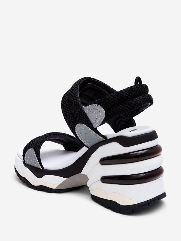 ASH Cosmos Sneaker Sandals Dame Svarte Sølv | UYBXV6107