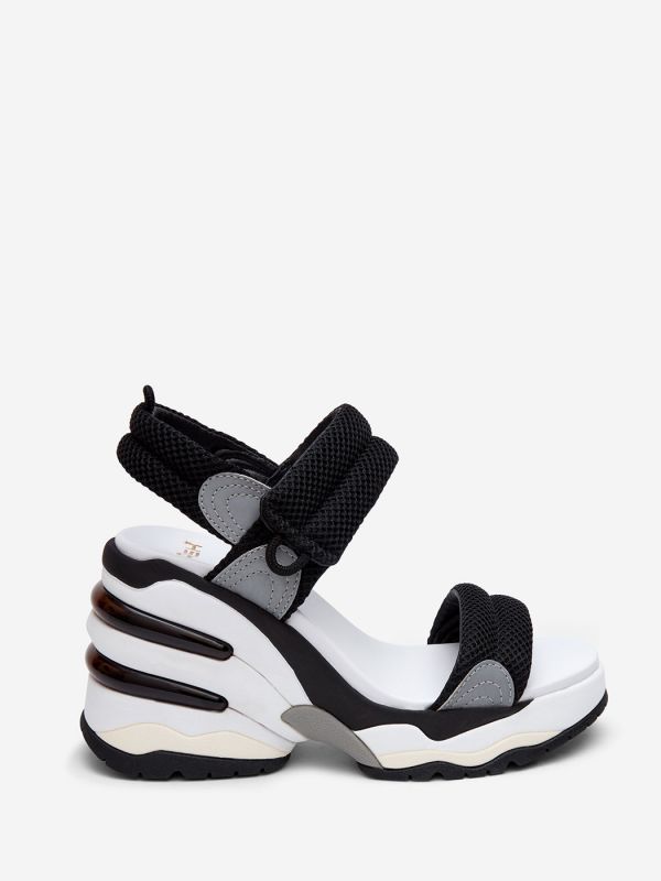 ASH Cosmos Sneaker Sandals Dame Svarte Sølv | UYBXV6107