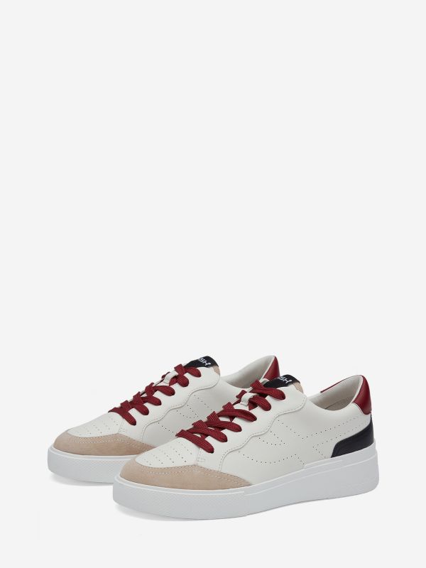 ASH Free Lave Sneakers Dame Svarte Hvite Rød | YHAXW6870