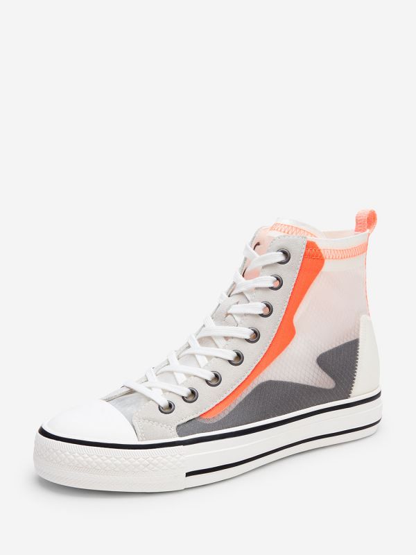 ASH Gasper Høye Sneakers Dame Grå Oransje | RGYBL3402