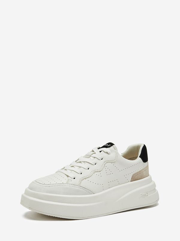 ASH Impuls Lave Sneakers Dame Hvite Hvite Svarte | QODBH5261