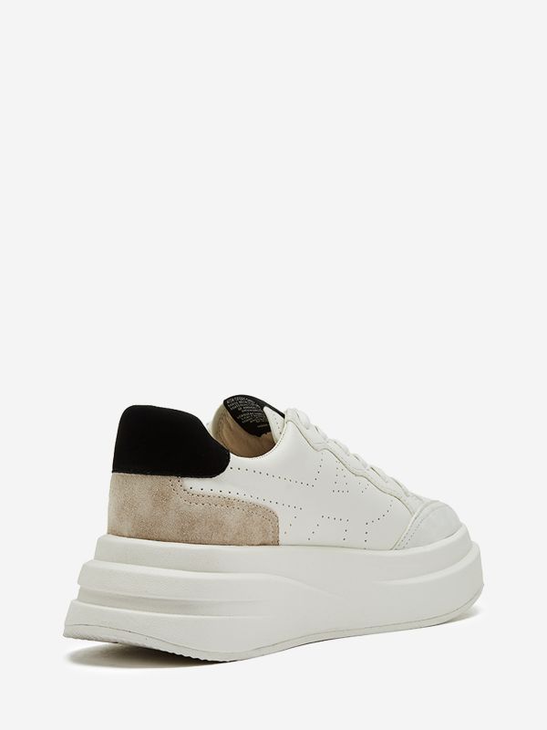 ASH Impuls Lave Sneakers Dame Hvite Hvite Svarte | QODBH5261