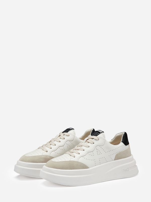 ASH Impuls Lave Sneakers Dame Hvite Svarte | YOXQR3684