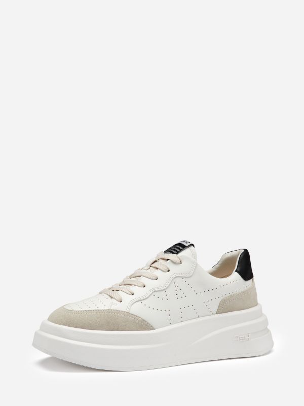 ASH Impuls Lave Sneakers Dame Hvite Svarte | YOXQR3684