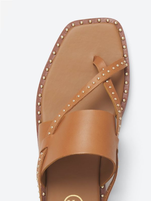 ASH Med Flate Sandaler Dame New Cinnamon | EDOQP2157