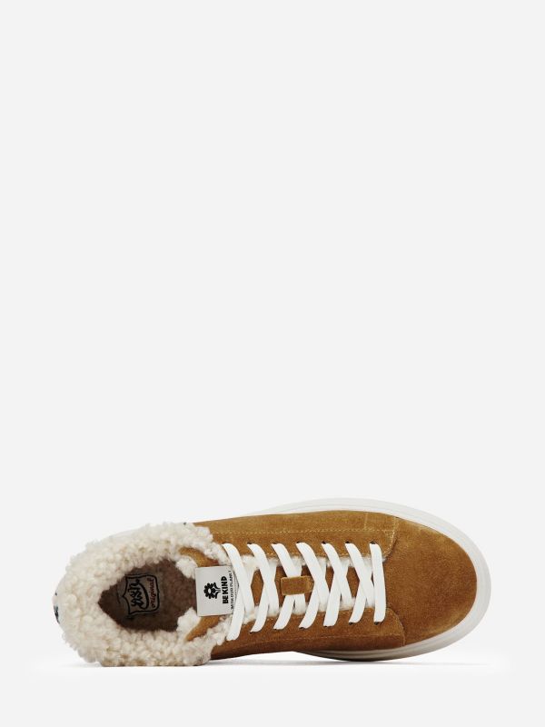 ASH Moby Be Kind Fur Lave Sneakers Dame Brune Hvite | YTWGF8036