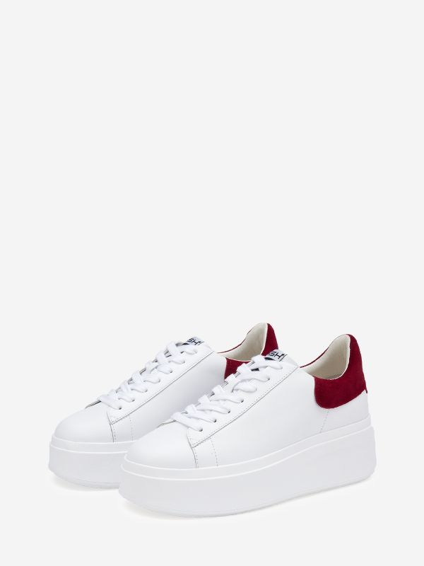 ASH Moby Lave Sneakers Dame Hvite Rød | PHFAG1574