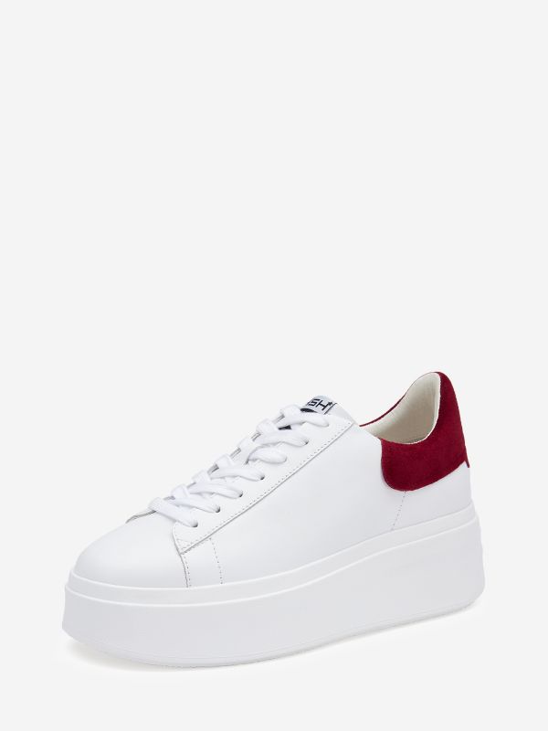 ASH Moby Lave Sneakers Dame Hvite Rød | PHFAG1574