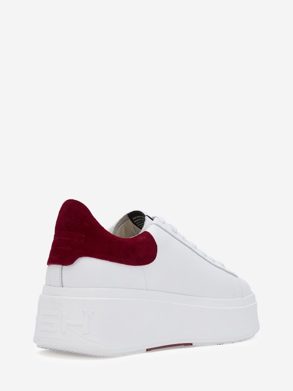 ASH Moby Lave Sneakers Dame Hvite Rød | PHFAG1574