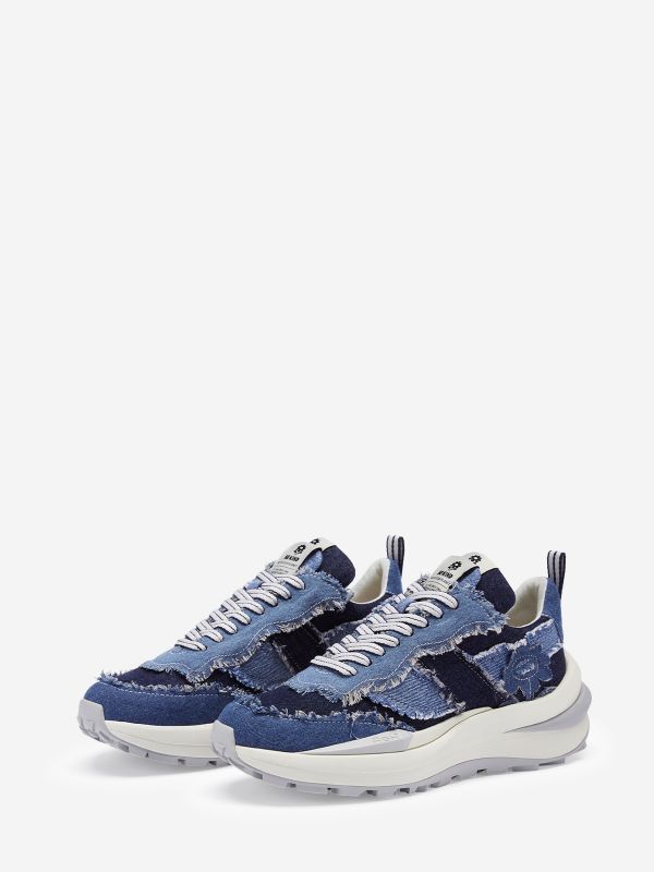 ASH Spider 620 Denim Lave Sneakers Dame Lyse Blå Mørke Blå Blå Blå | RNKHI1786