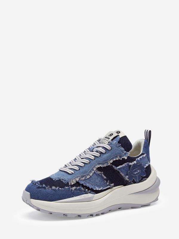 ASH Spider 620 Denim Lave Sneakers Dame Lyse Blå Mørke Blå Blå Blå | RNKHI1786