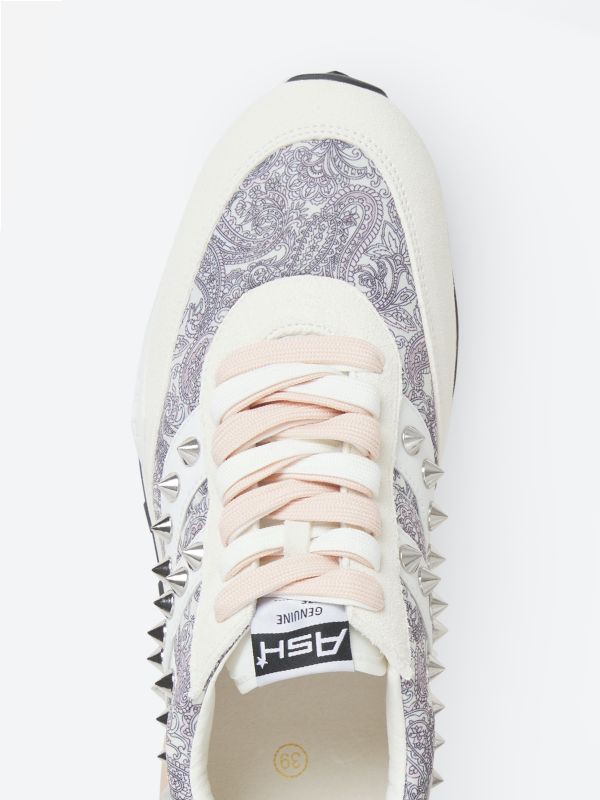 ASH Spider Studs Lave Sneakers Dame Hvite Hvite | TRWPZ2673