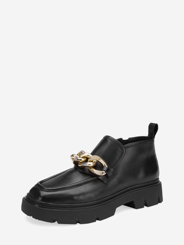 ASH Universe Chain Flat Støvler Dame Svarte Gull | UEYZX0542