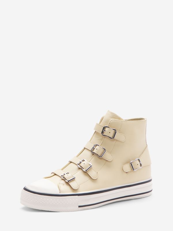 ASH Virgin Høye Sneakers Dame Vaniglia | SAPWT0927