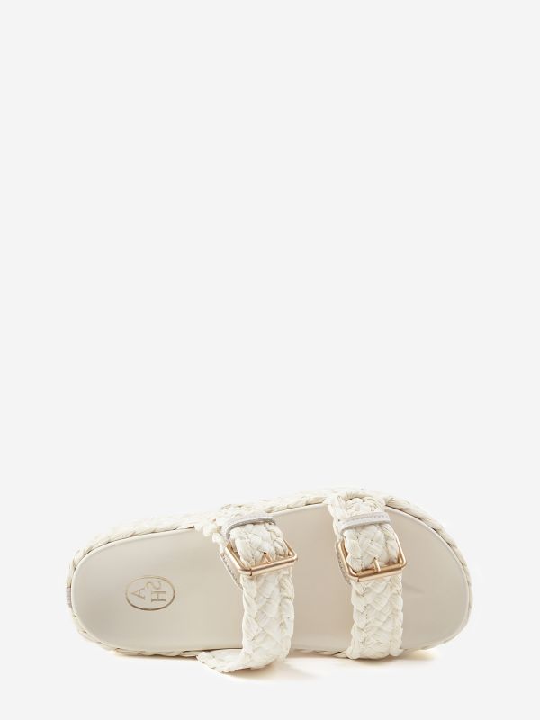 ASH Ziggy Flate Sandaler Dame Talc | CGWUL1467