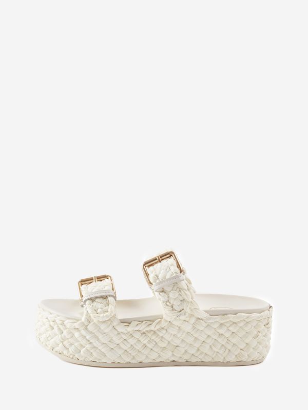 ASH Ziggy Flate Sandaler Dame Talc | CGWUL1467